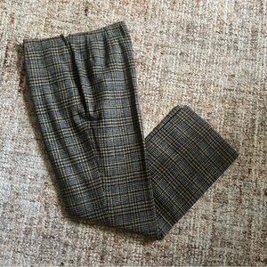 Vintage Wool Pendleton Trousers Blue and Yellow Plaid